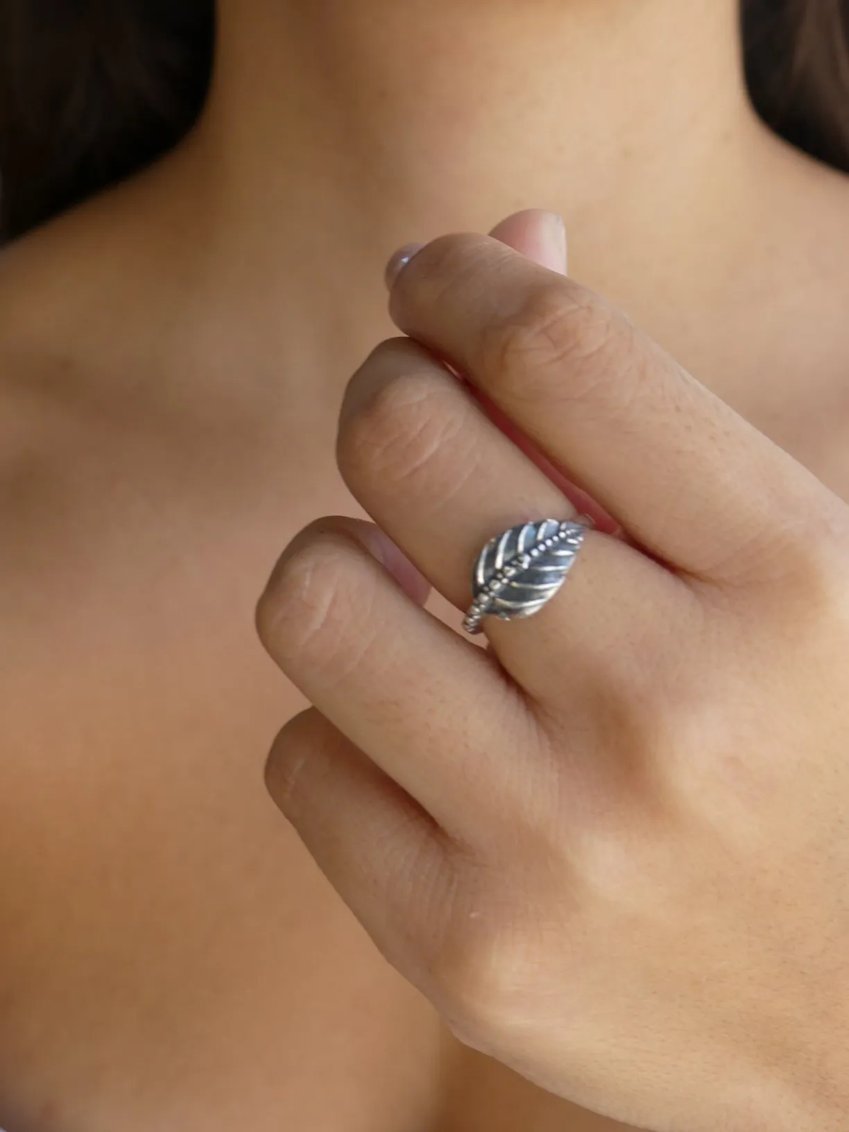 Leaf Ring .925 Sterling Silver Luxury Statement Rings