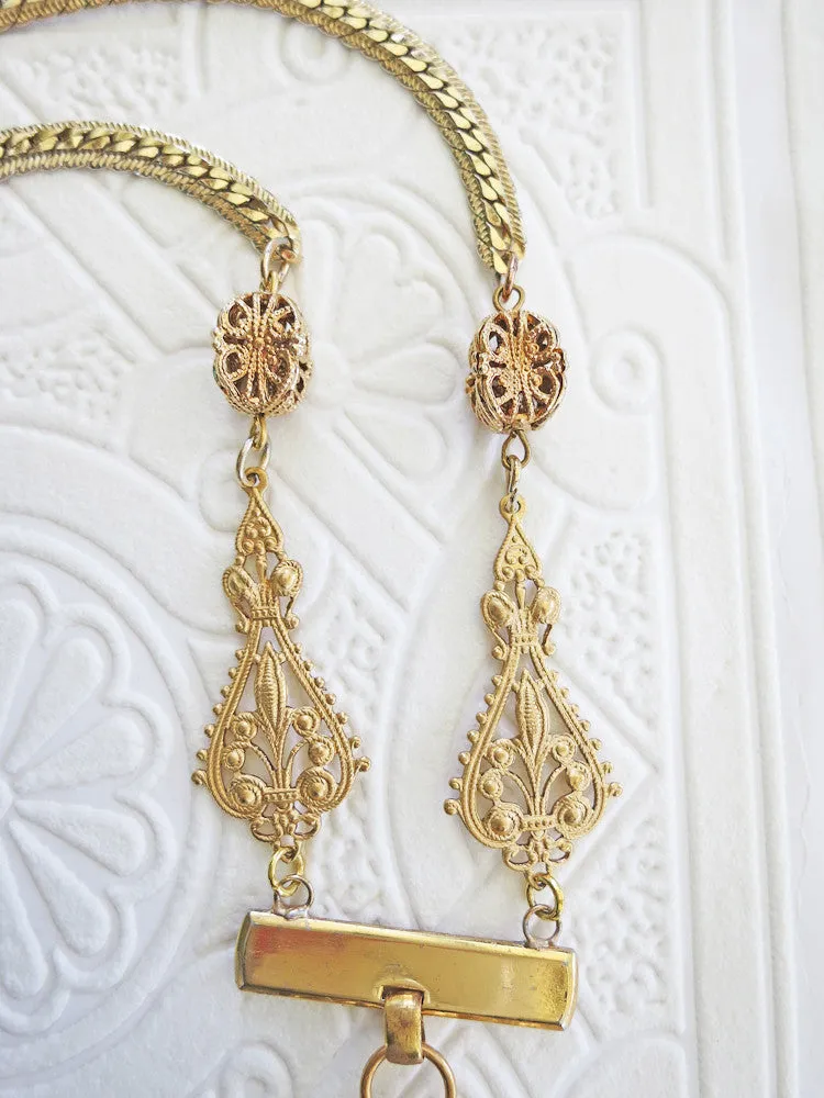 Long Gold Tassel Necklace