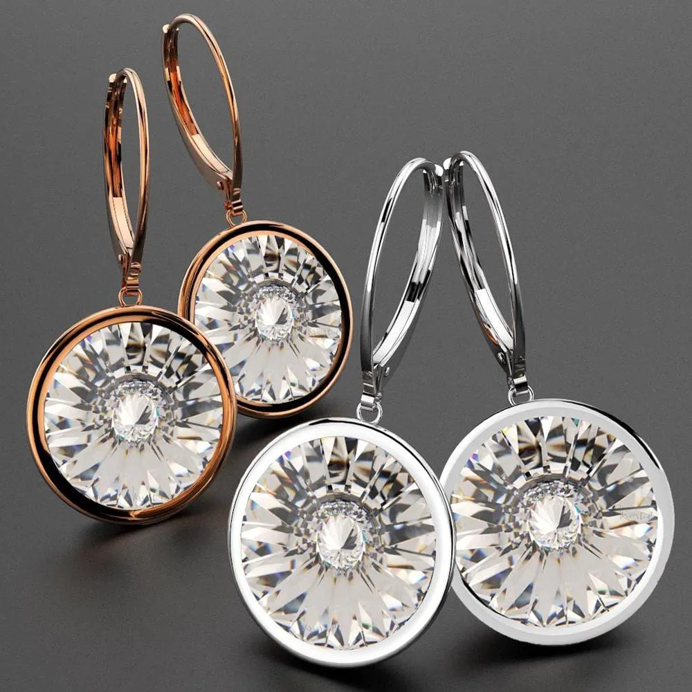 Lux Glow Drop Earrings Embellished With SWAROVSKI Crystals