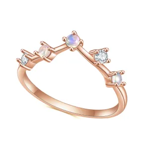 Luxury S925 Sterling Silver Rose Gold Colour Ring