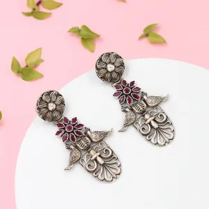 Majestic Grace: Sangeeta Boochra Silver Handcrafted Earrings