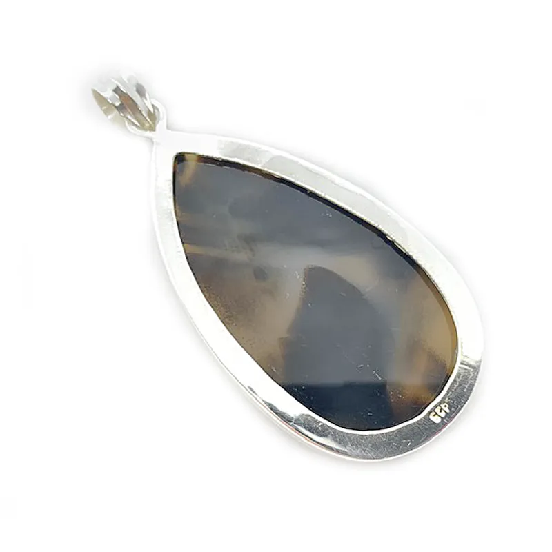 Montana Agate Teardrop Pendant B