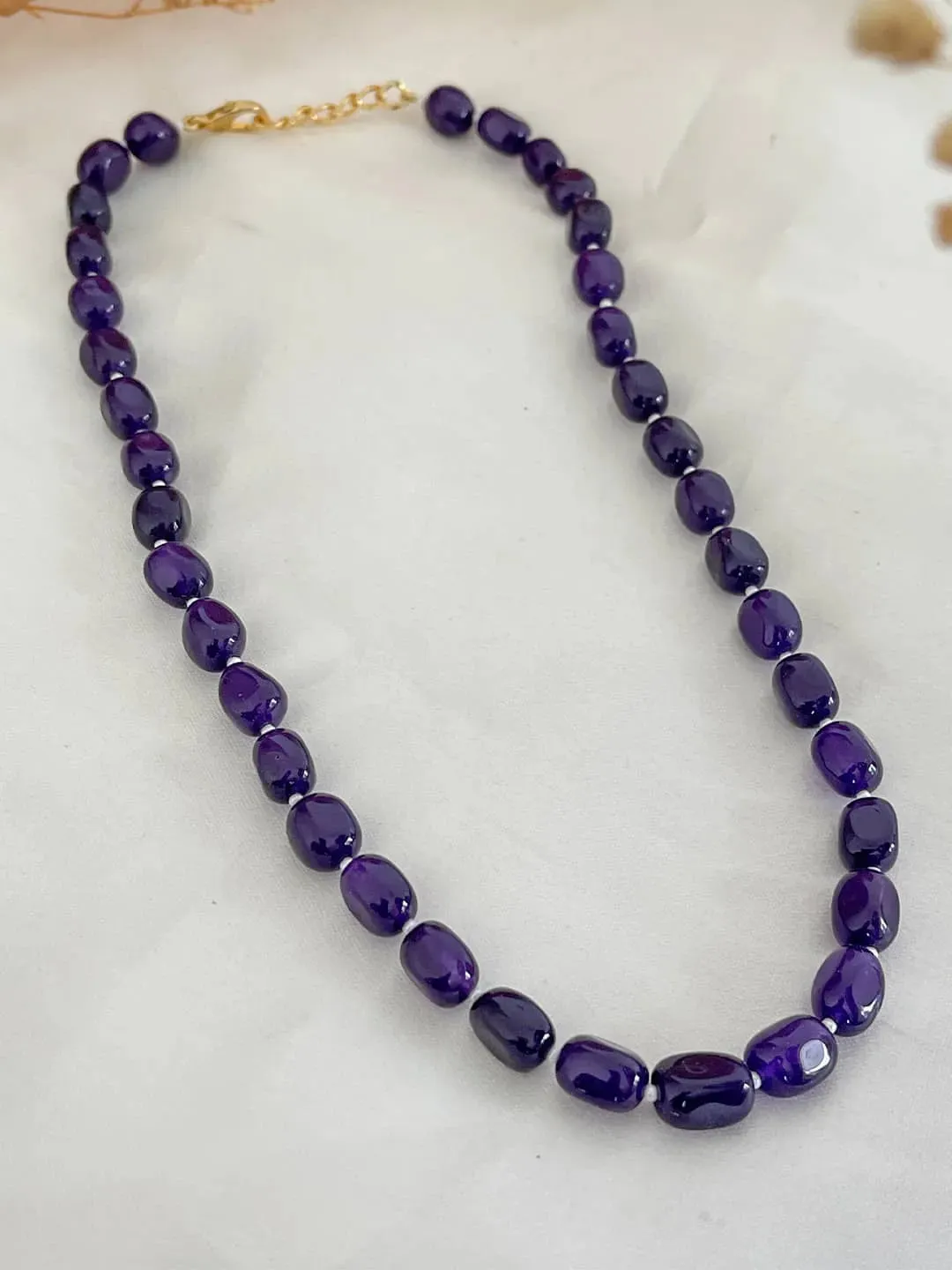 Natural Purple Amethyst Quartz Necklace