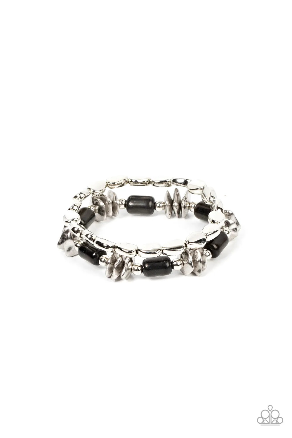 Open Door Jewelry - Canyon Cavern - Black Bracelet - Paparazzi Accessories