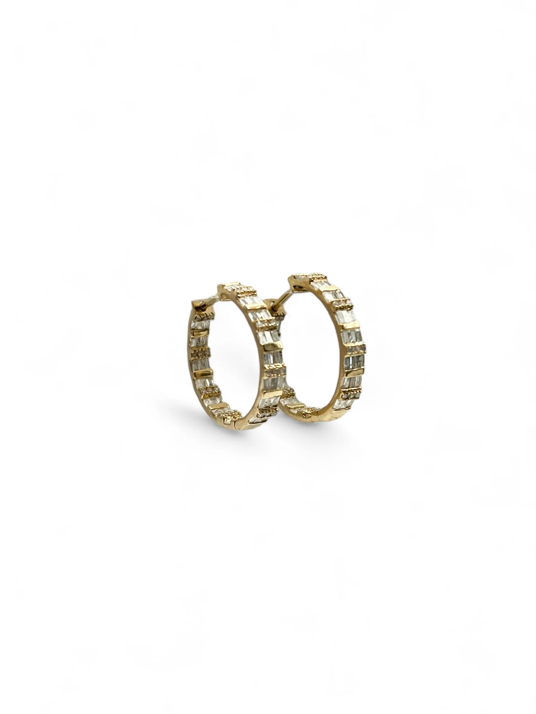 PALAZZO BAGUETTES LOOP IN AND OUT SETTING EARRINGS