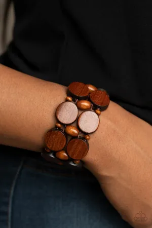 Paparazzi Beach Bravado - Brown Bracelet