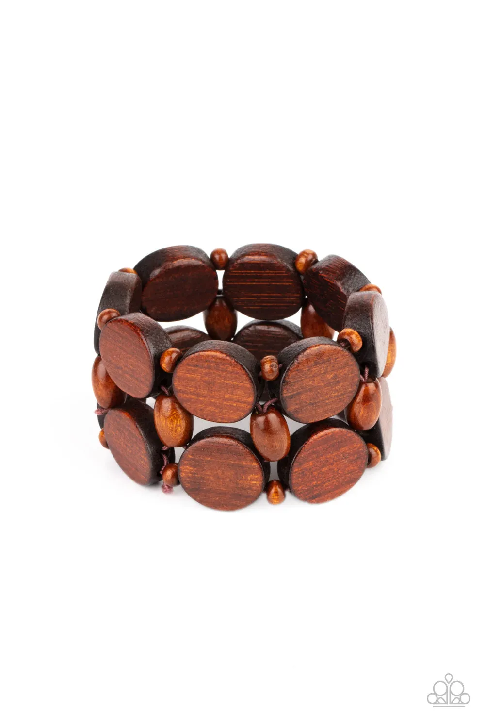 Paparazzi Beach Bravado - Brown Bracelet