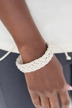 Paparazzi Bracelet ~ Braid Raid - White