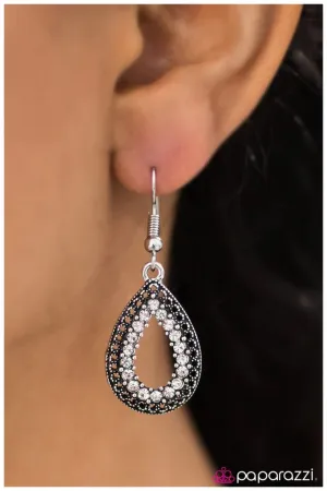 Paparazzi Earring ~ Living In Luxury - White