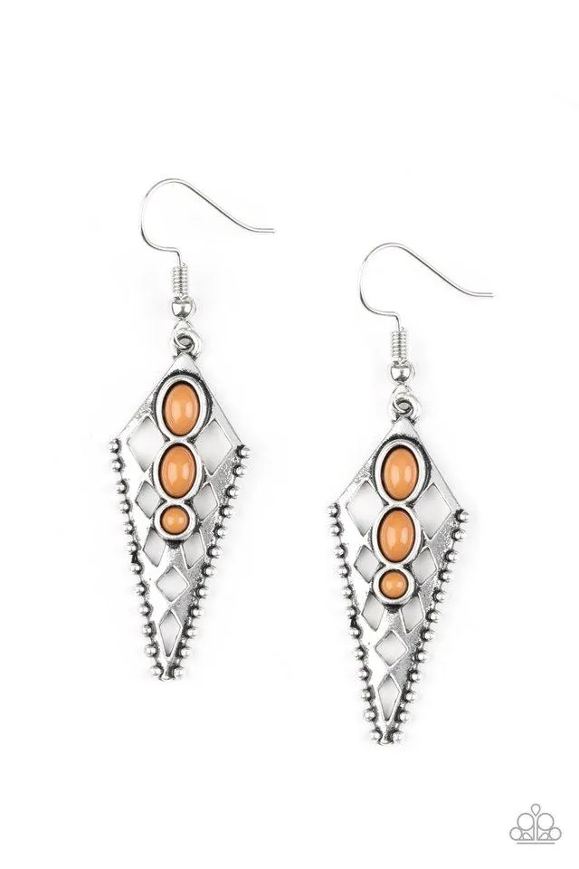 Paparazzi Earring ~ Terra Territory - Brown