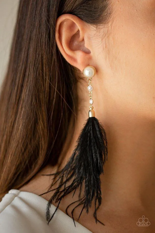 Paparazzi Earring ~ Vegas Vixen - Black