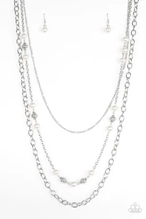 Paparazzi Necklace ~ Classical Cadence - White