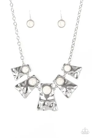 Paparazzi Necklace ~ Cougar - White