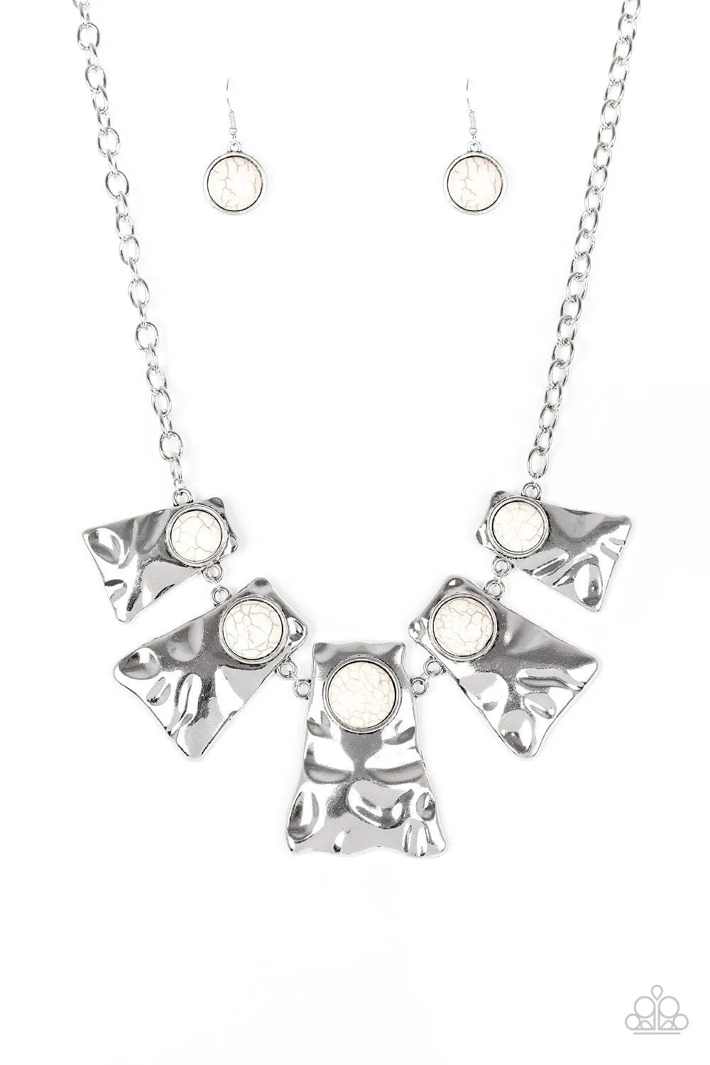 Paparazzi Necklace ~ Cougar - White