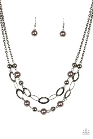 Paparazzi Necklace ~ GLIMMER Takes All - Black