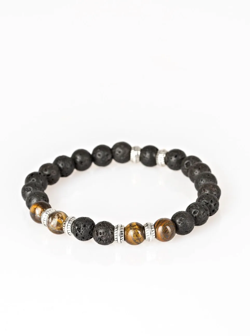 Peace and Quiet Lava Rock Bracelet