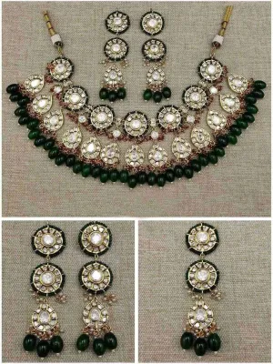 Pearl Drop Stone Studded Set