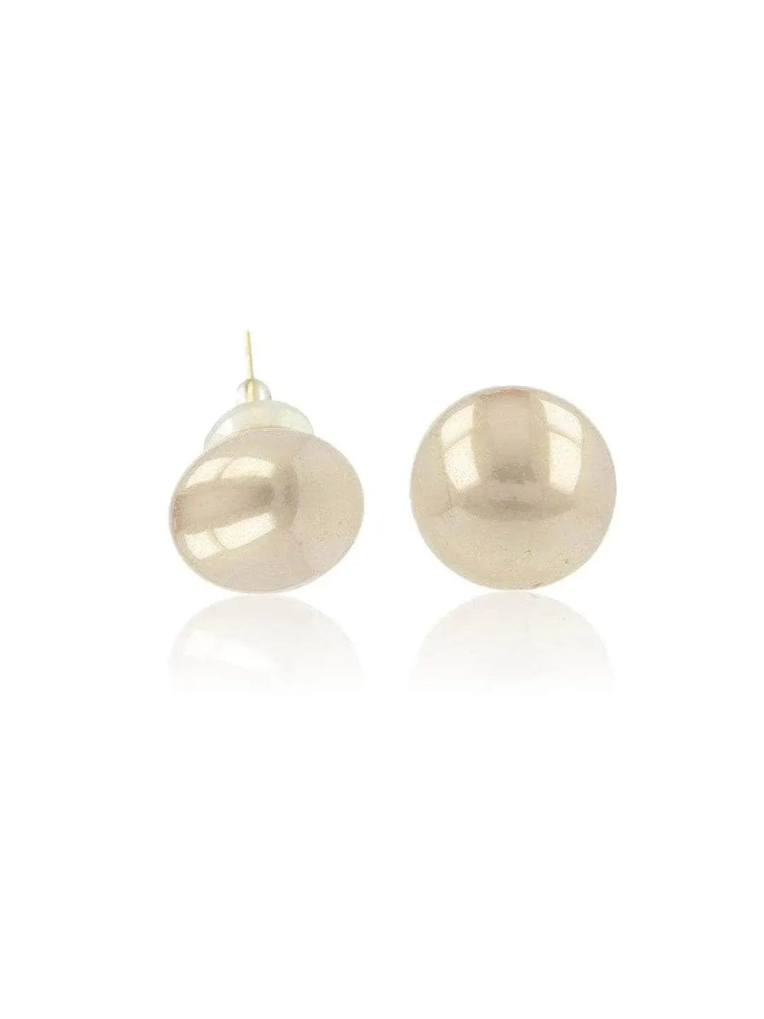 Pearl Statement Studs Baby Pink