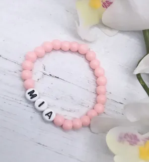 Pink Personalised Bracelet