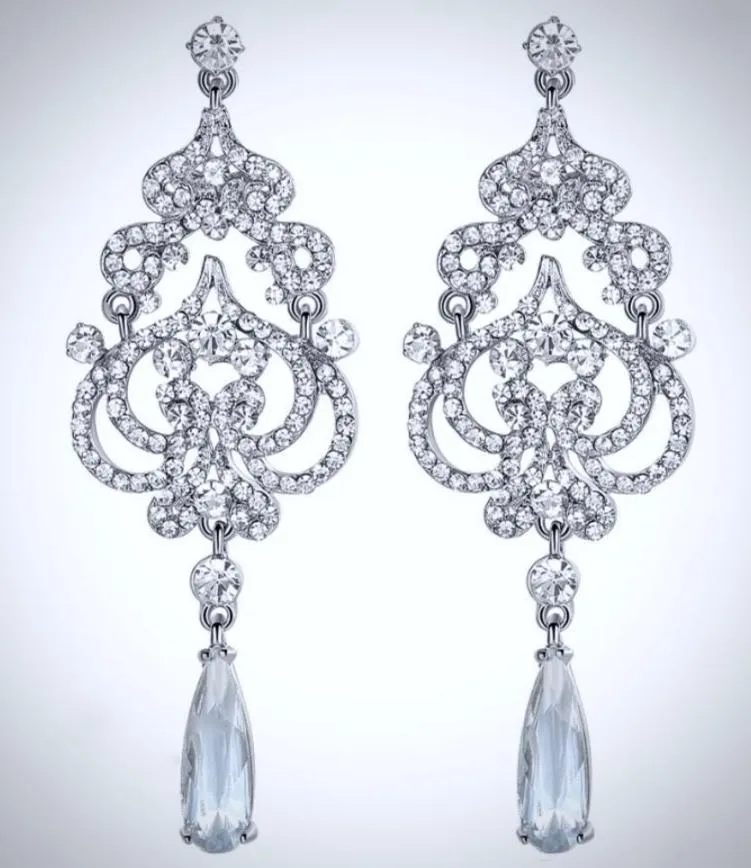 "Kelsey" - Rhinestone Bridal Earrings