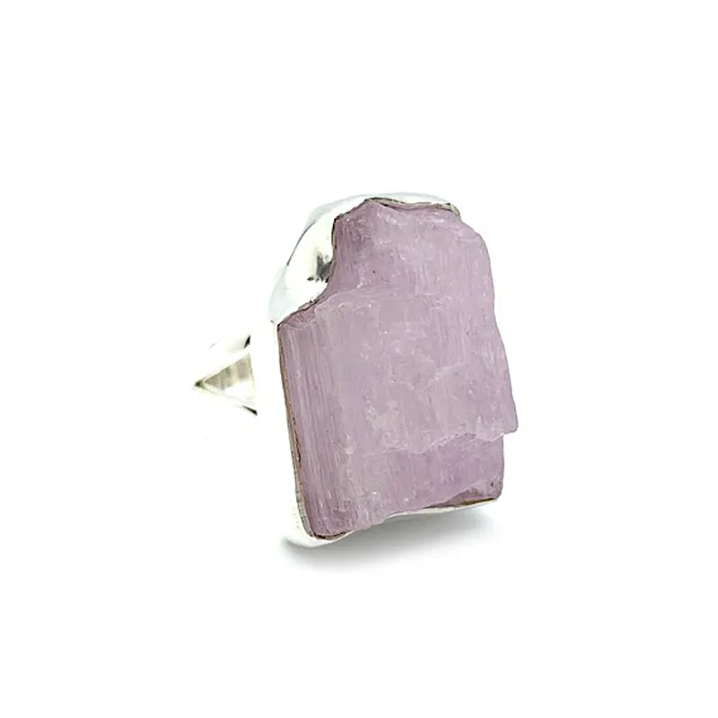 Raw Kunzite Boho Gemstone Ring