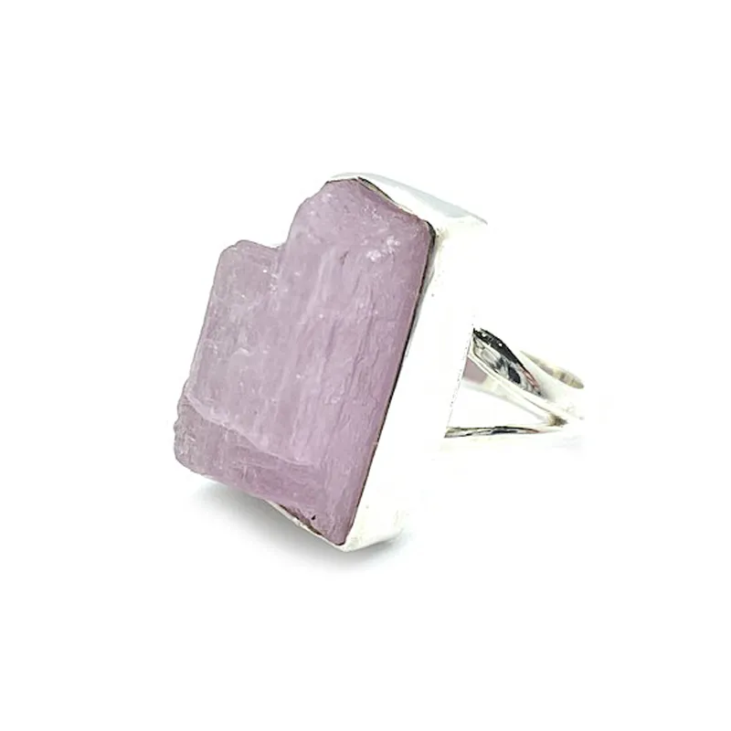 Raw Kunzite Boho Gemstone Ring