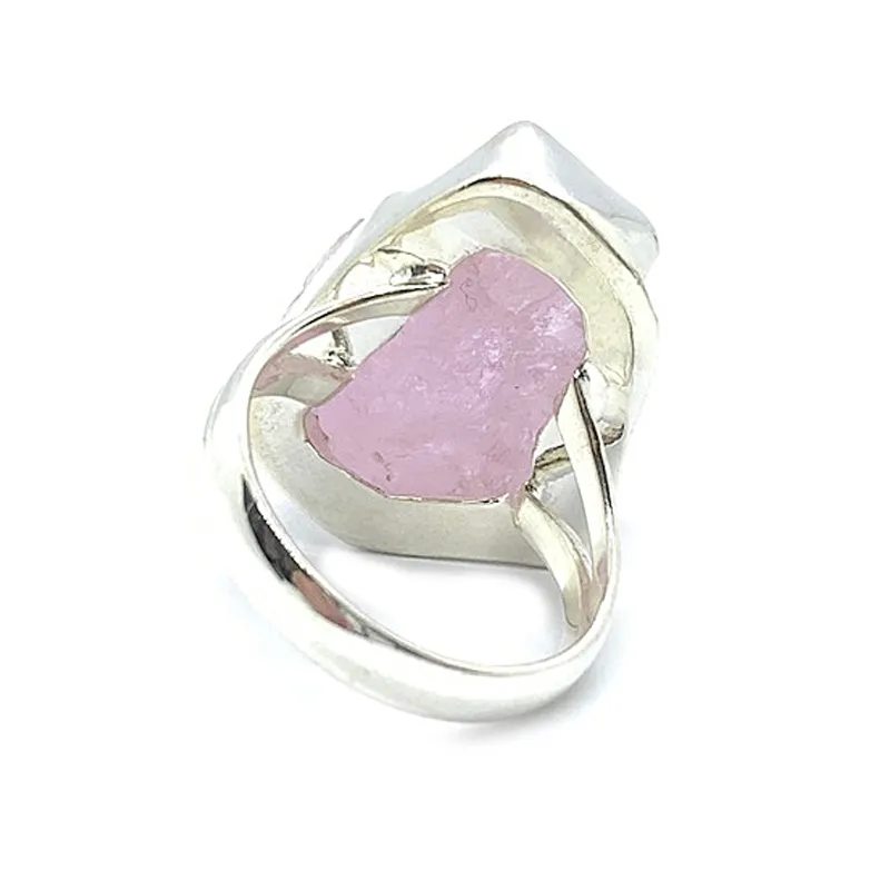 Raw Kunzite Boho Gemstone Ring