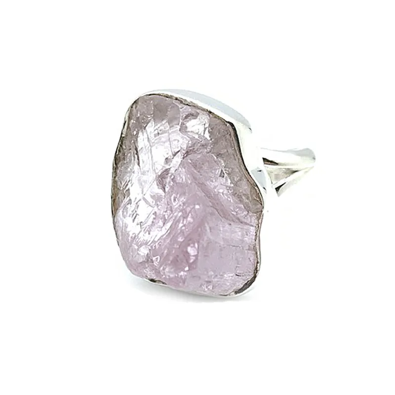 Raw Kunzite Boho Gemstone Ring