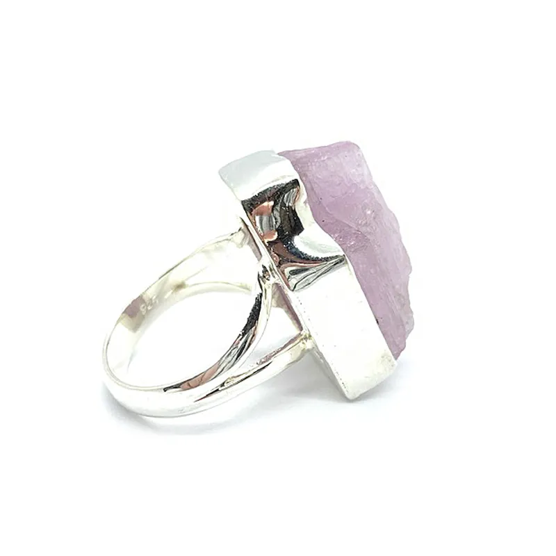 Raw Kunzite Boho Gemstone Ring