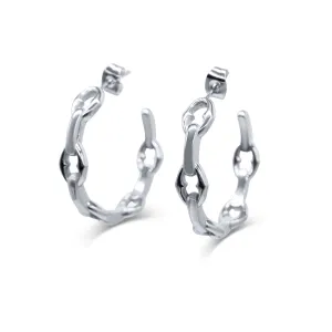 Sanctum Medieval Link Hoop Earrings