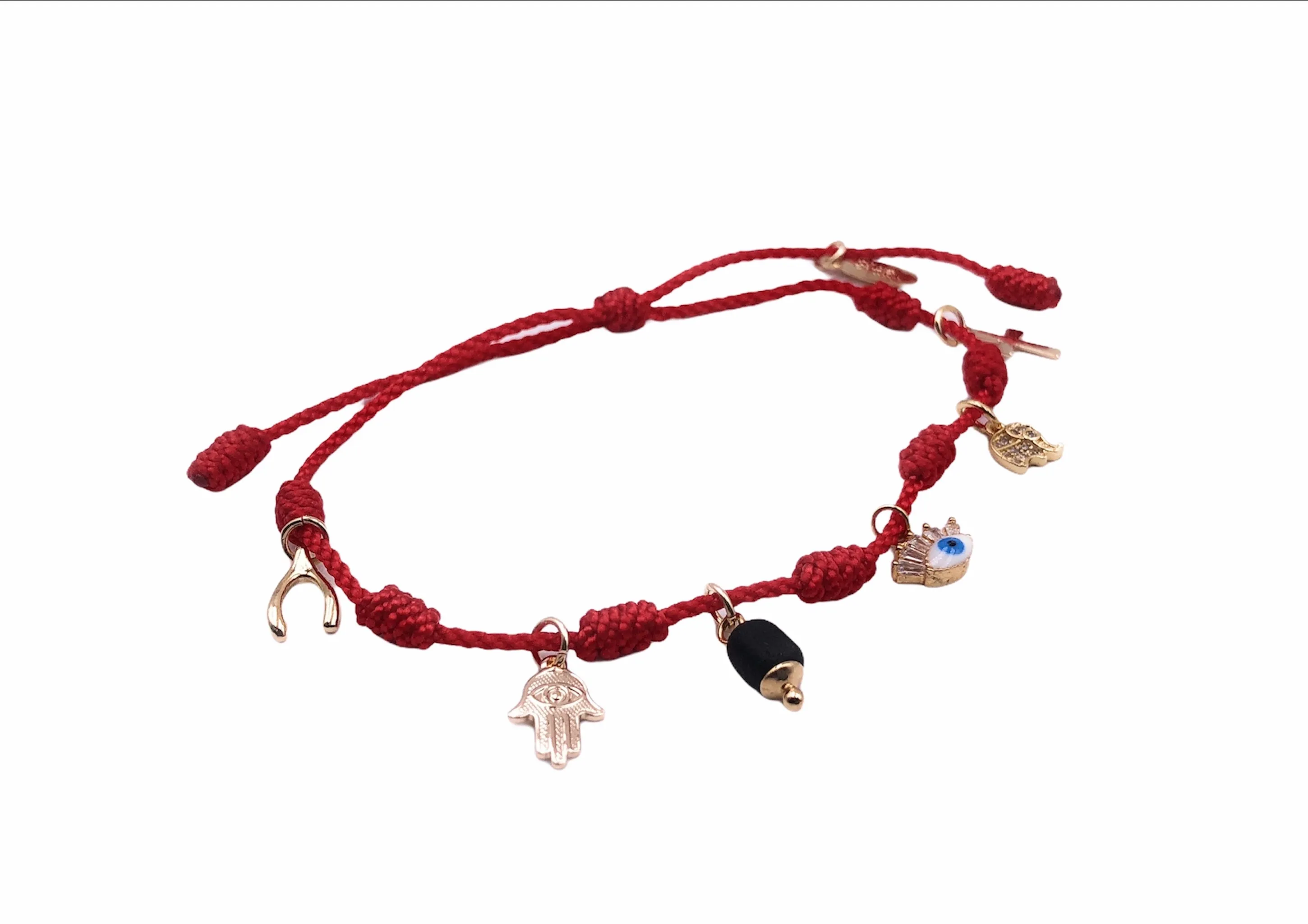 Seven Knots Red String Good Luck Protection Bracelet