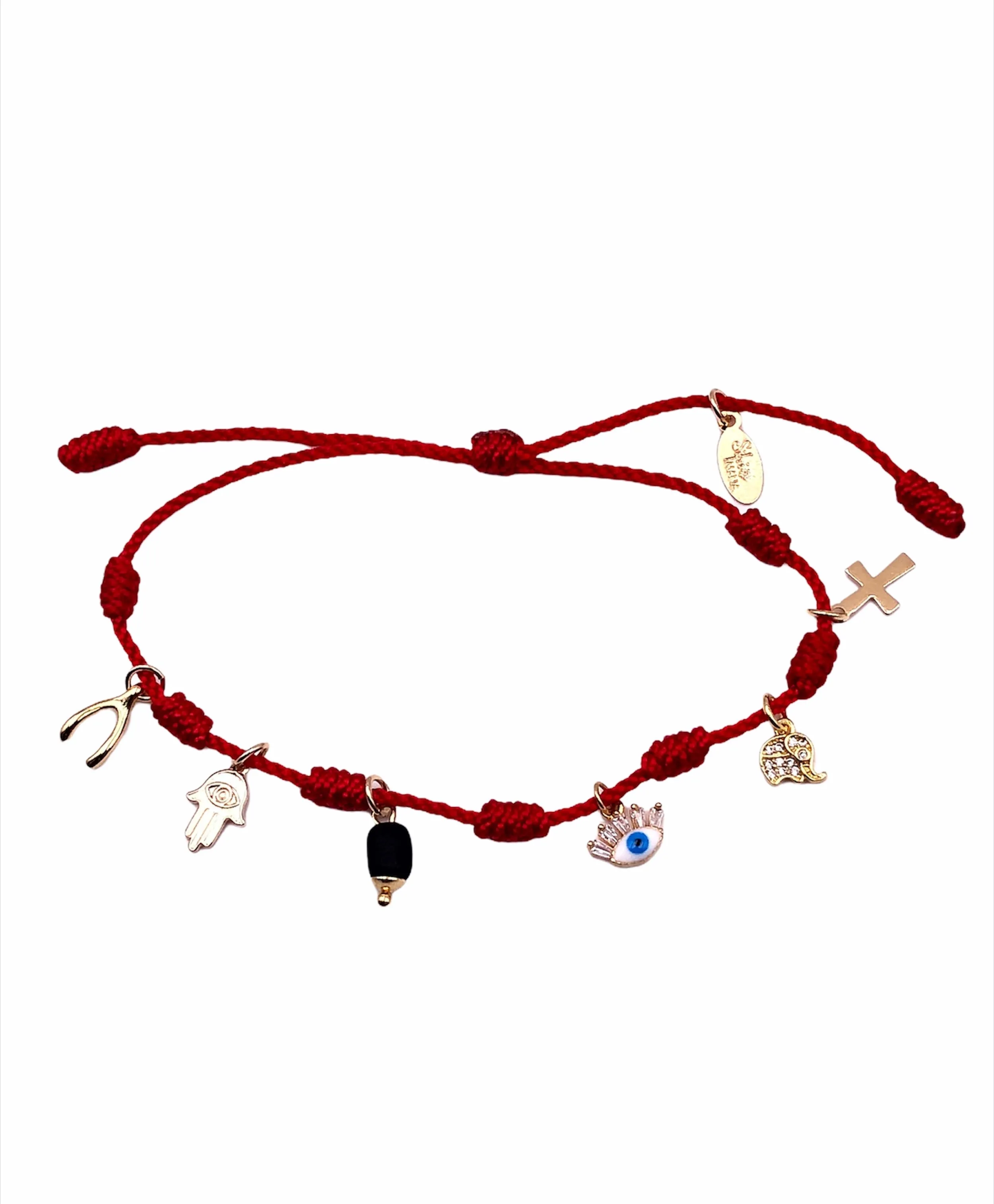 Seven Knots Red String Good Luck Protection Bracelet