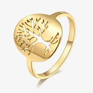 Stainless Steel Rings Tree Of Life Ring Ladies