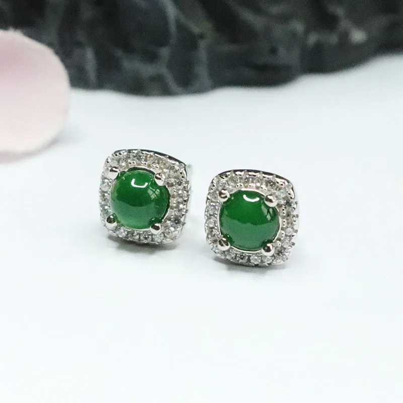 Sterling Silver Jade Earrings from the Fortune's Favor Collection