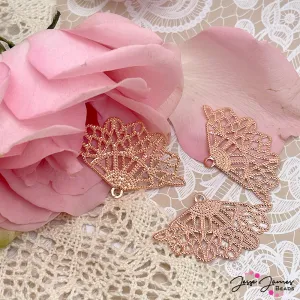 Summer Soiree Metal Fan Focal Charm Set