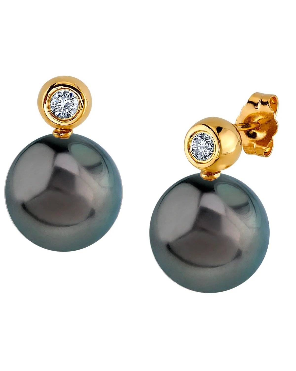 Tahitian South Sea Pearl & Diamond Honor Earrings