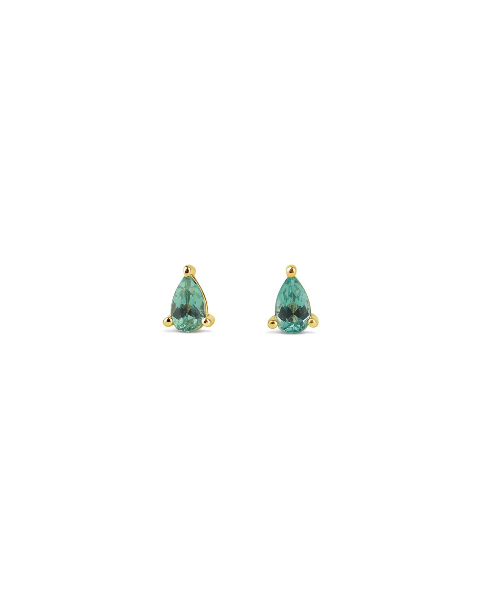 Teardrop Tourmaline Studs