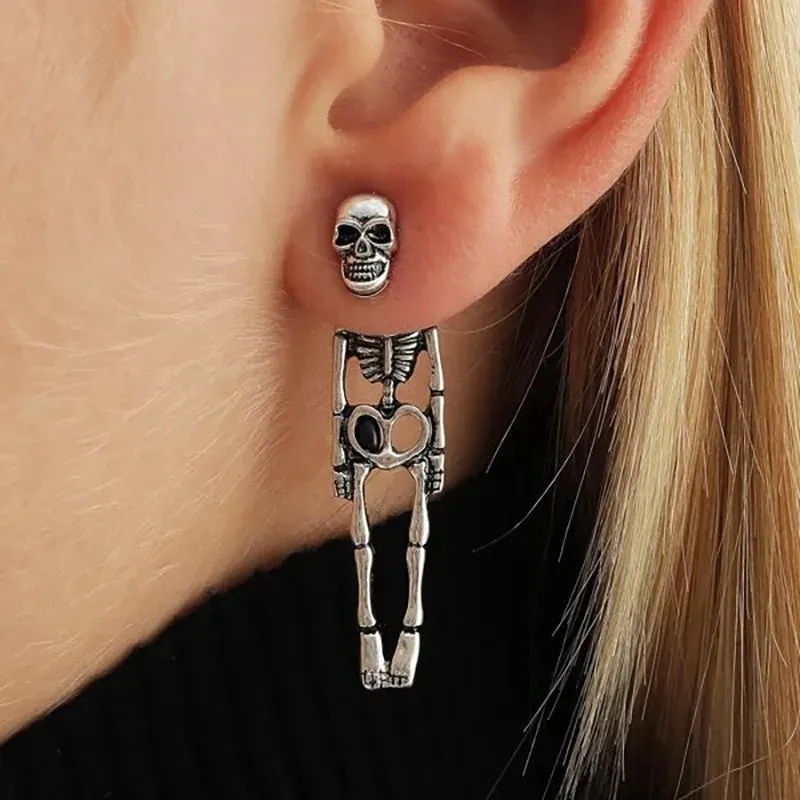 TEEK - Skull Skeleton Drop Earrings