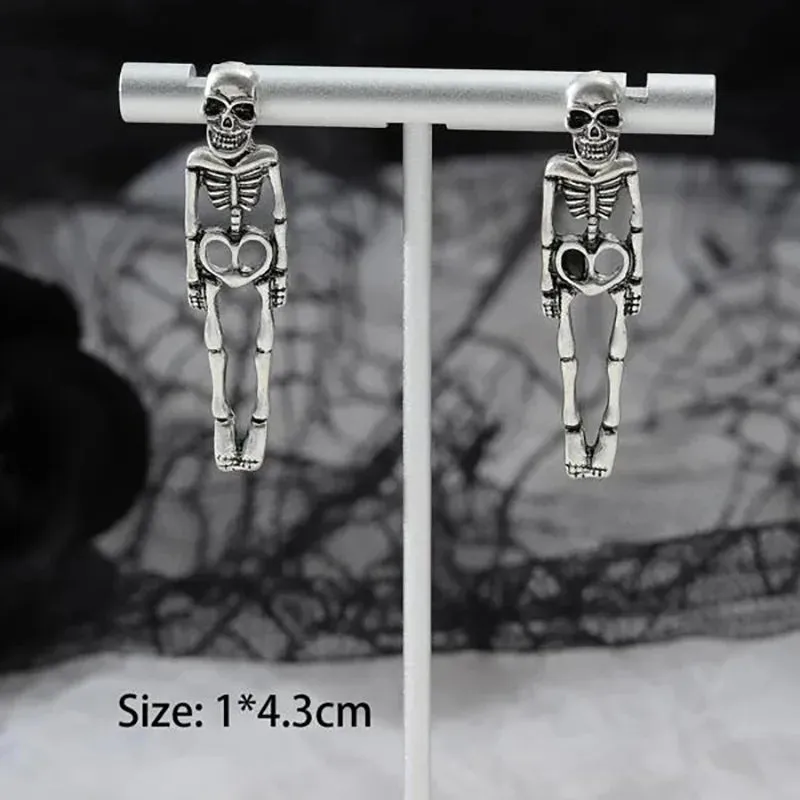 TEEK - Skull Skeleton Drop Earrings