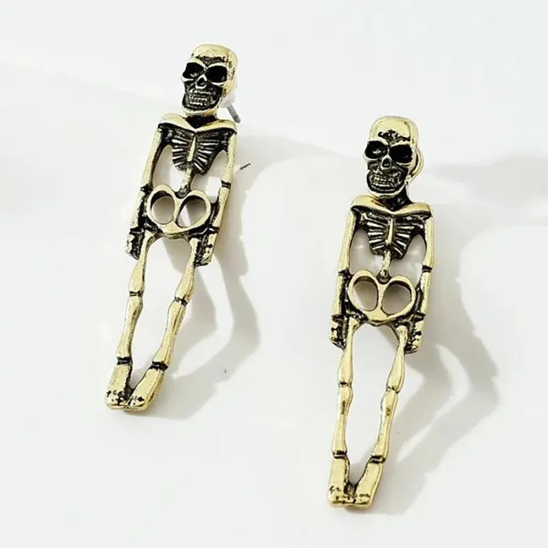 TEEK - Skull Skeleton Drop Earrings