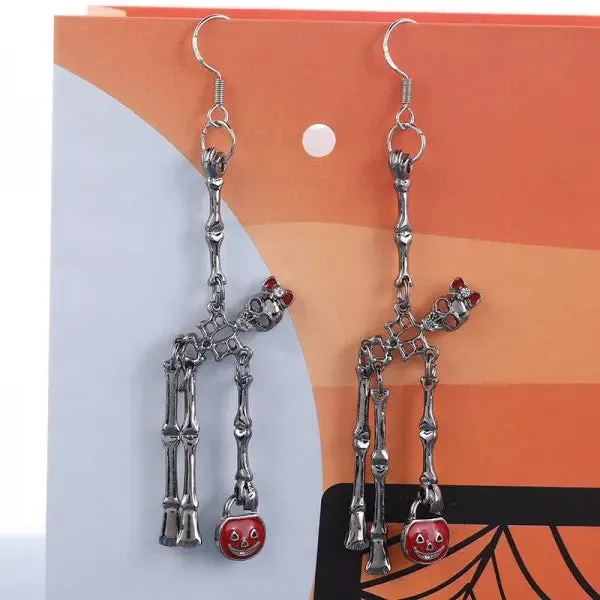 TEEK - Skull Skeleton Drop Earrings