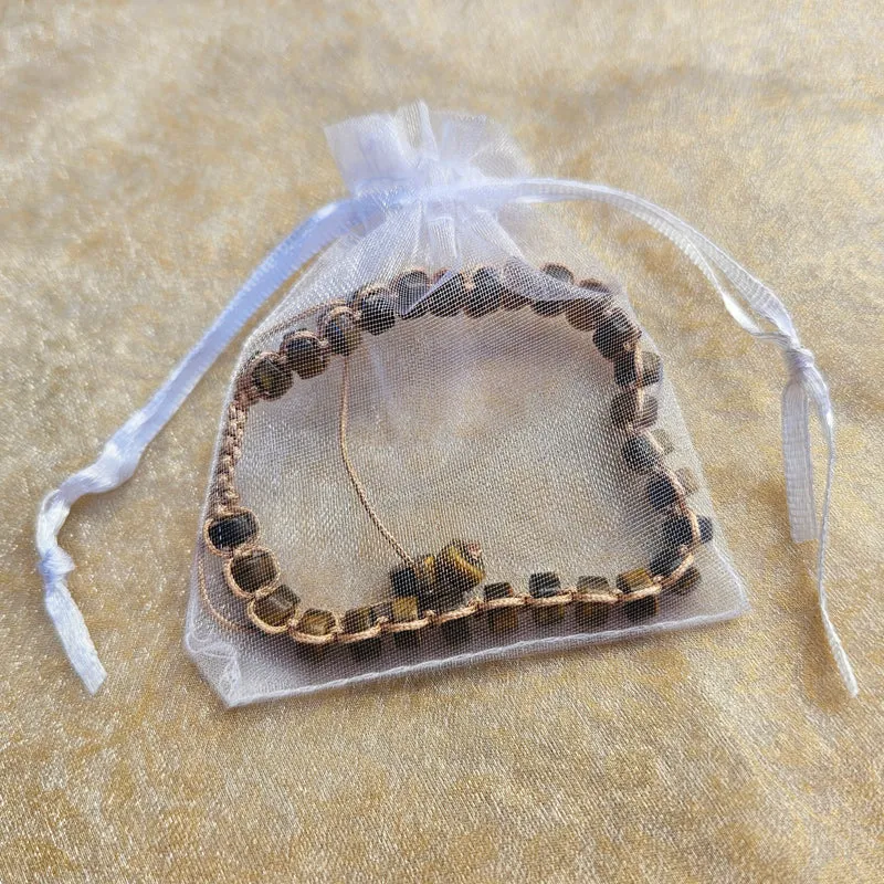 Tiger Eye Natural Stone Adjustable Bracelet