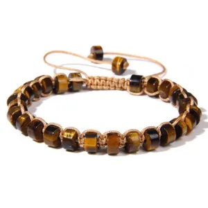 Tiger Eye Natural Stone Adjustable Bracelet