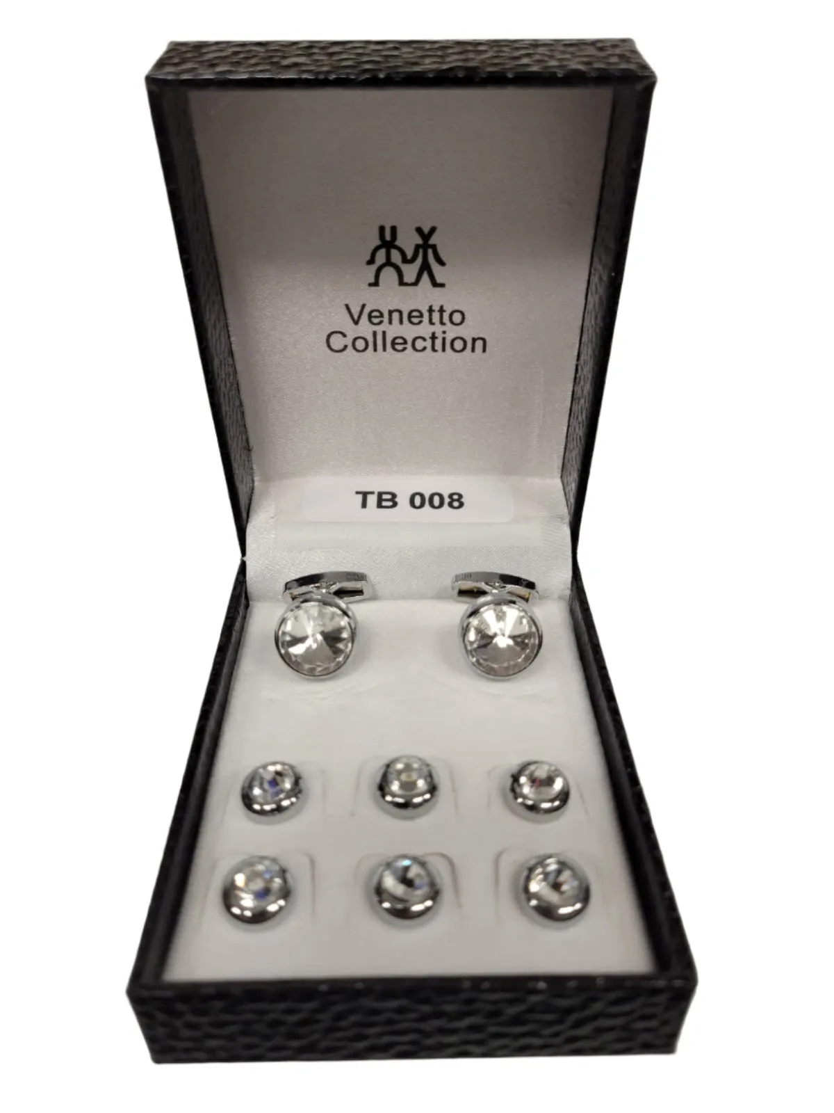 Venetto Tuxedo Studs & Cufflink Set - Diamond