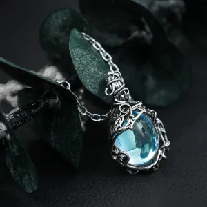 Water Crystal Moonstone Pendant Necklace