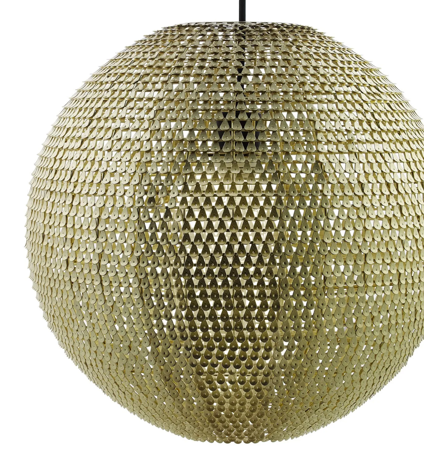 WE Furniture 16" Living Room Hand-crafted Globe Sparkle Pendant - Gold