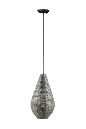 WE Furniture 20" Living Room Drop Style Sparkle Pendant - Nickel