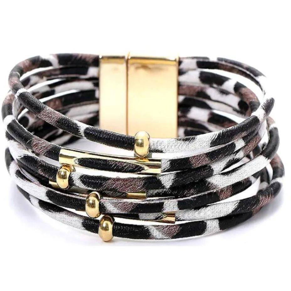 Women Multi-layers Gold Silver Colour Beads Sequins Set Bracelets